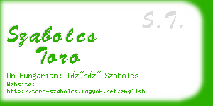 szabolcs toro business card